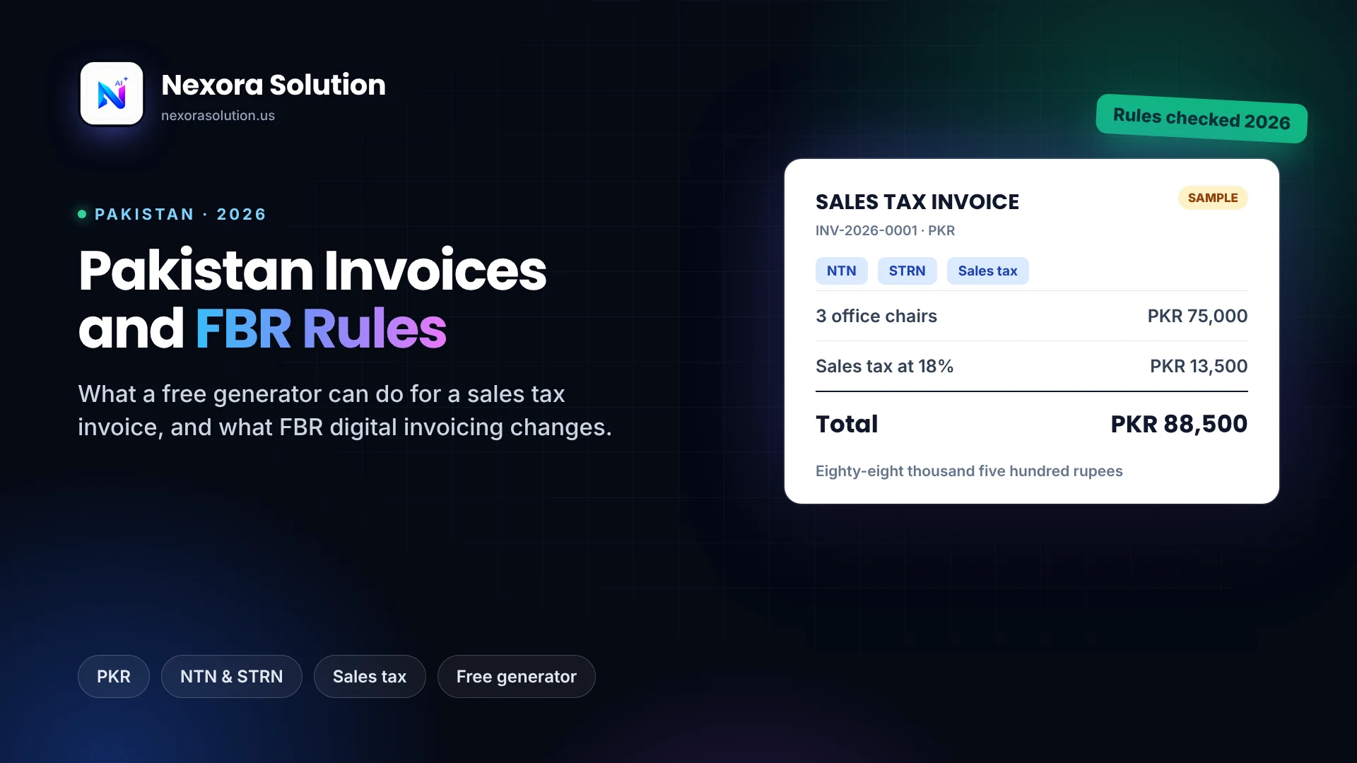 Pakistan Sales Tax Invoice & FBR Digital Invoicing 2026