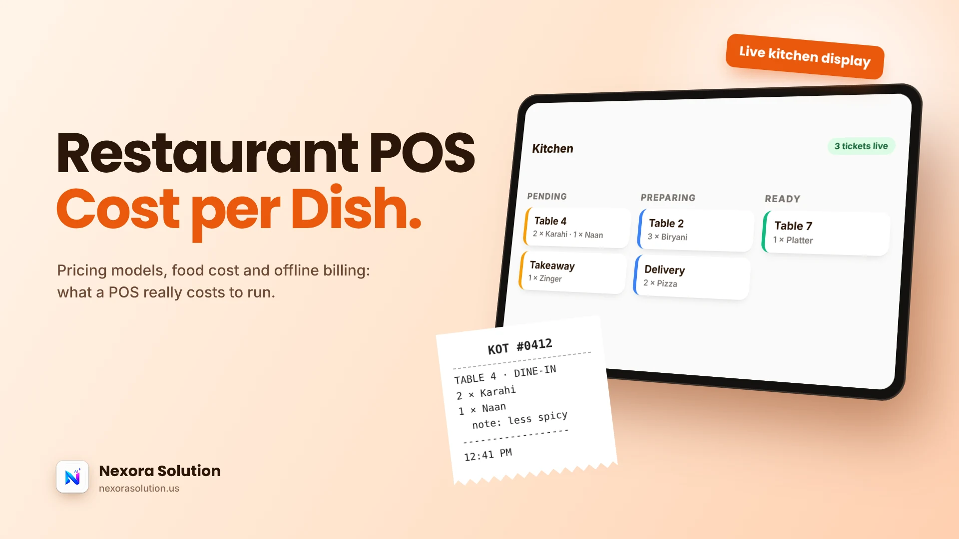 Restaurant POS Pricing, Food Cost & Offline Billing