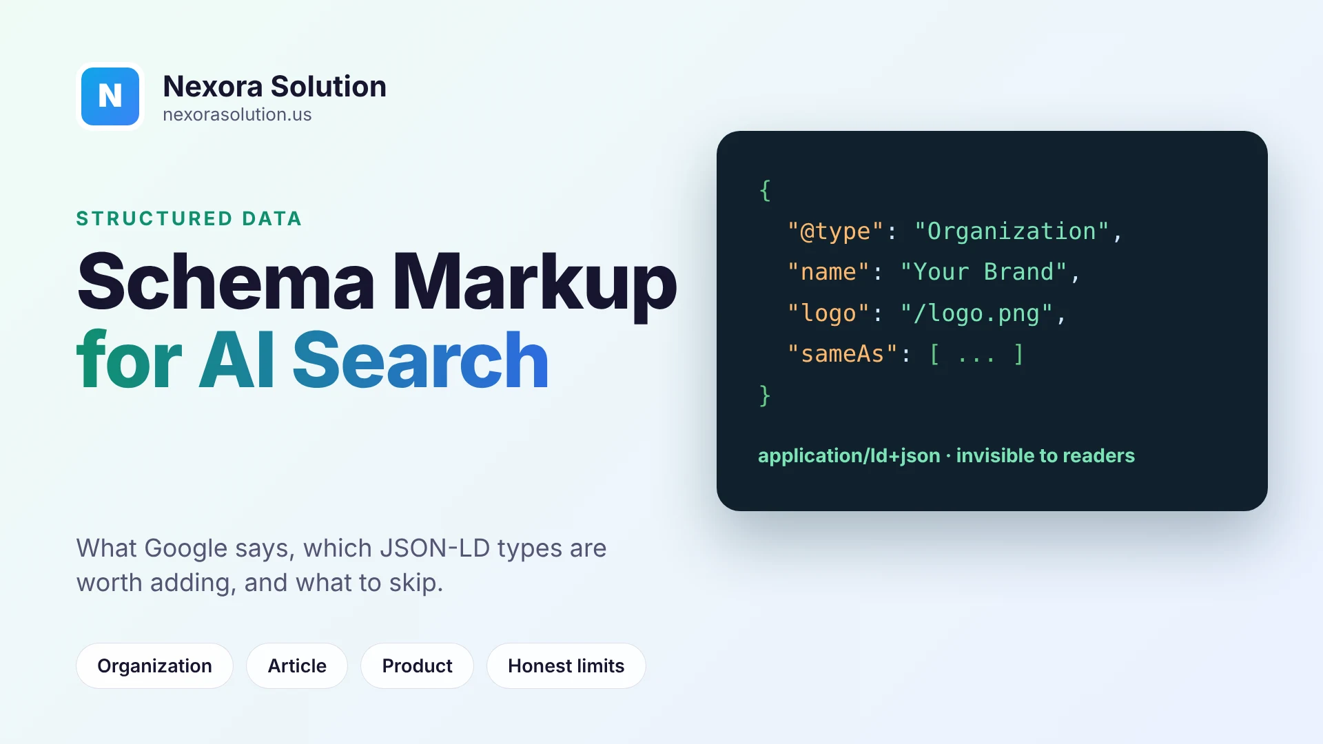 Schema Markup for AI Search: Which JSON-LD Types Matter
